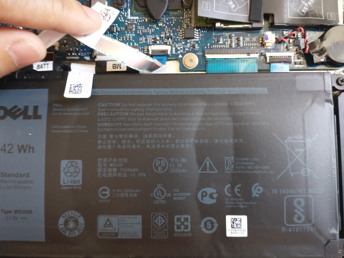 Laptop battery, Dell laptop 42 Wh — 가격·무게·배터리 비교