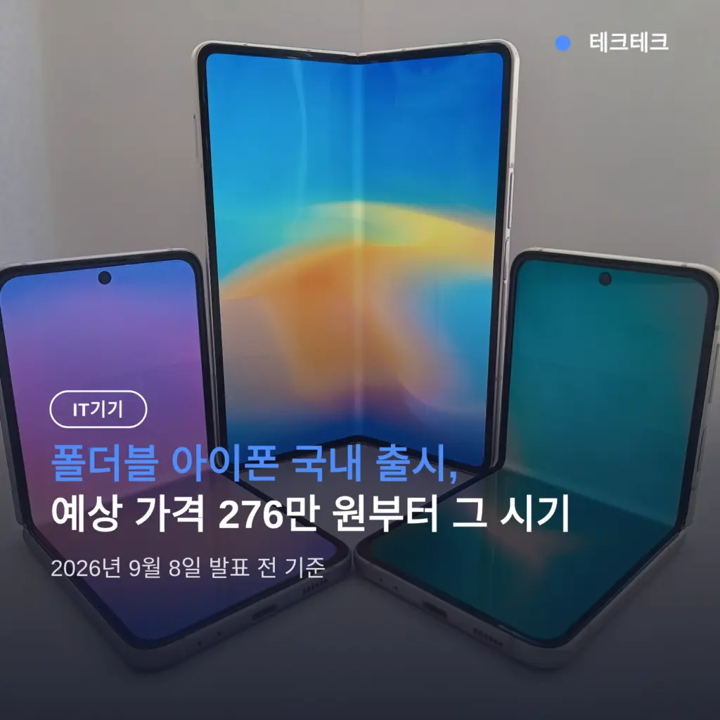 폴더블 아이폰 국내 출시, 예상 가격 276만 원부터 그 시기