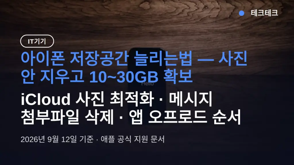 아이폰저장공간 늘리는법, 사진 안 지우고 10~30GB 확보 순서