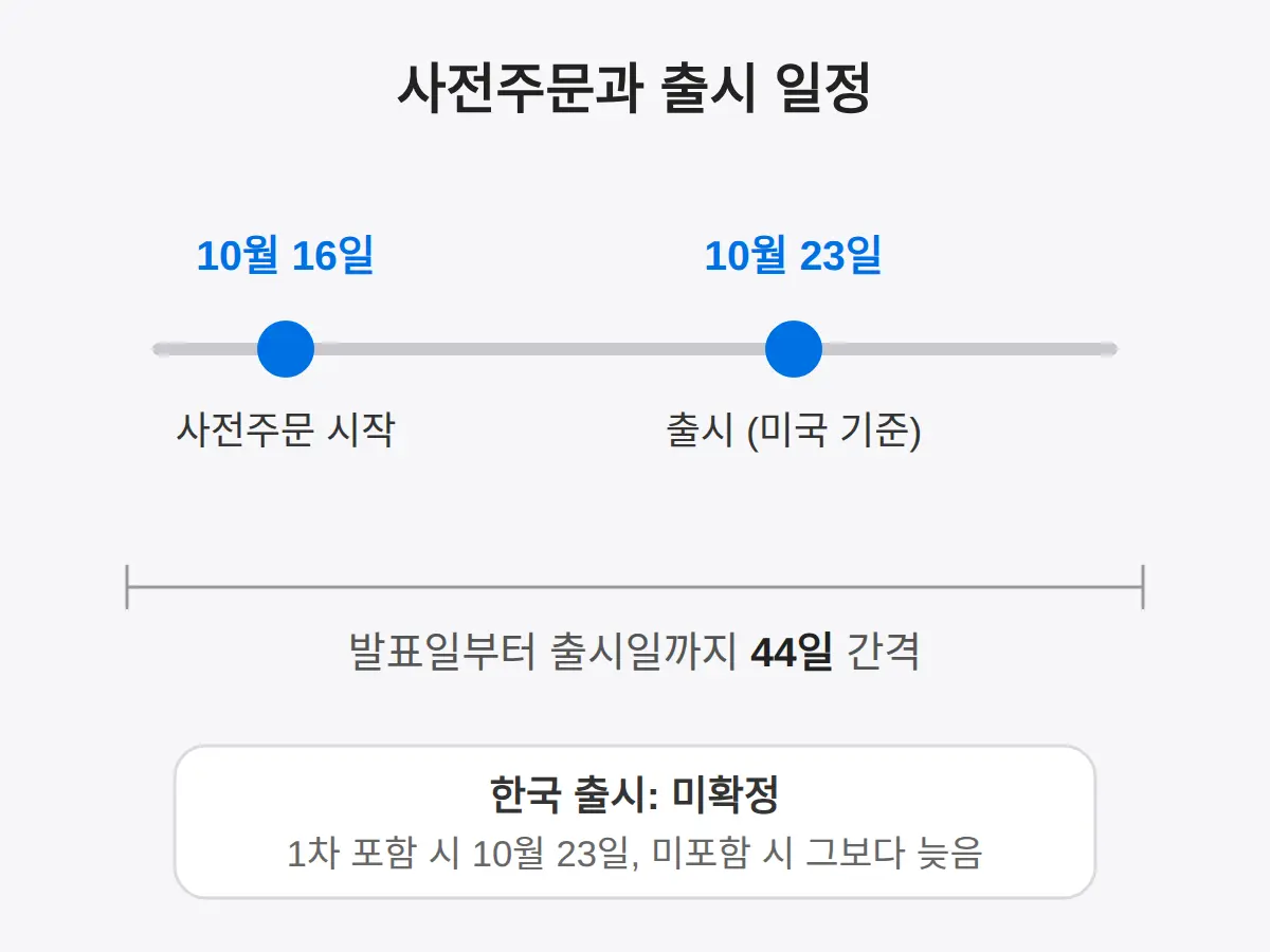 사전주문과 출시 일정